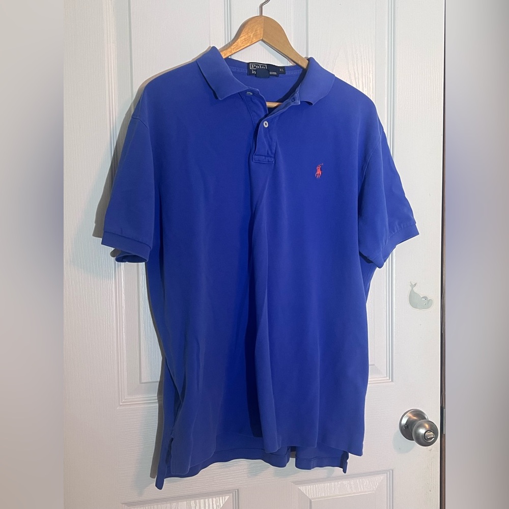 Polo by Ralph Lauren Royal Blue Polo With Orange Pony XL